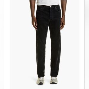Acne Studios Men’s 1996 Straight Fit Stretch Corduroy Black Pants